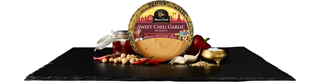 View of Sweet Chili Garlic Hummus Packaging