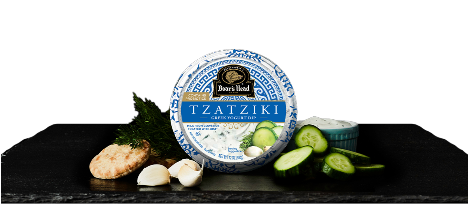Vista del empaque de Tzatziki Greek Yogurt Dip