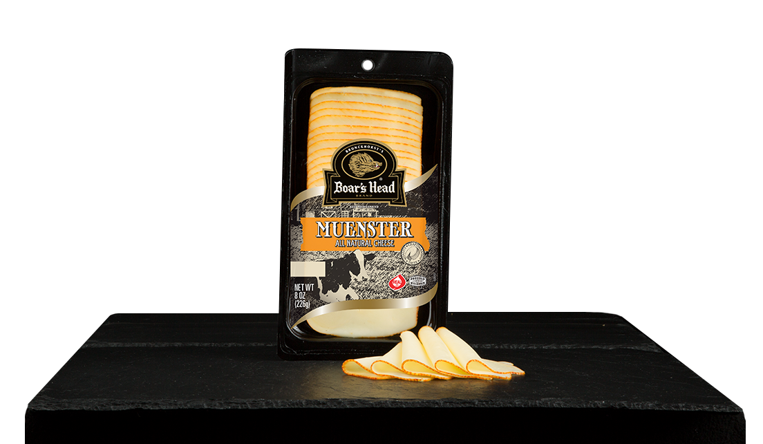 View of Muenster Cheese Packaging