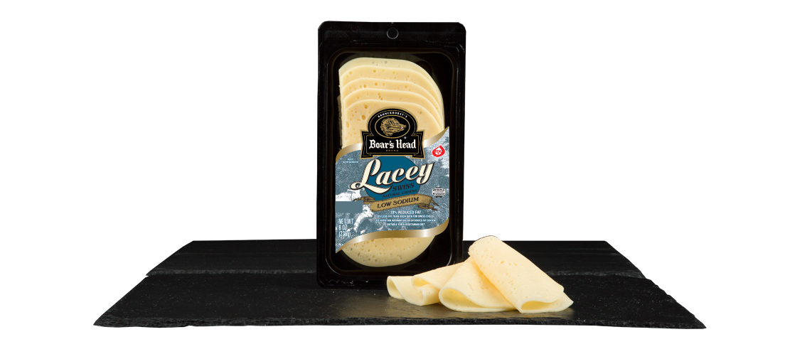 Vista del empaque de Lacey Swiss Cheese