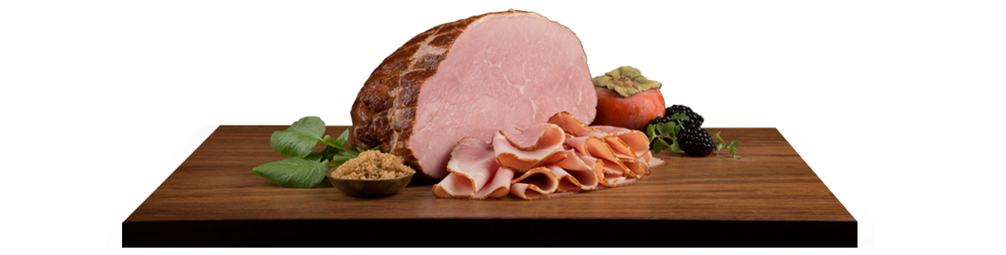 View of Sliced Bold BourbonRidge® Uncured Smoked Ham