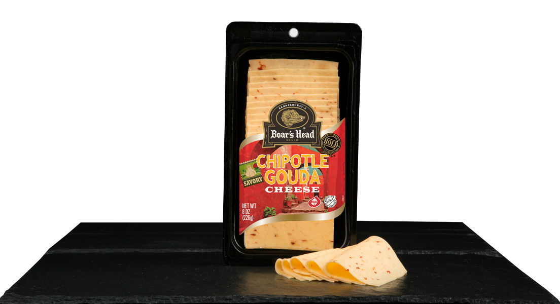 Vista del empaque de Chipotle Gouda Cheese