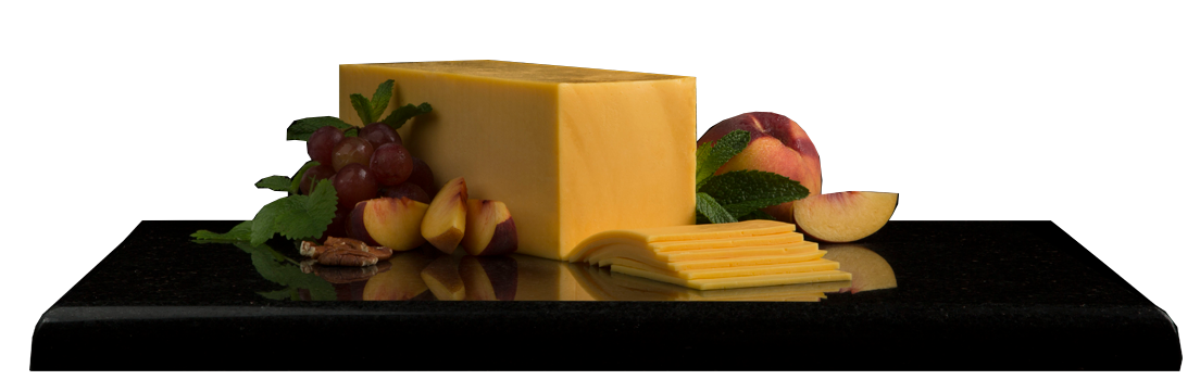 View of Sliced American Cheese