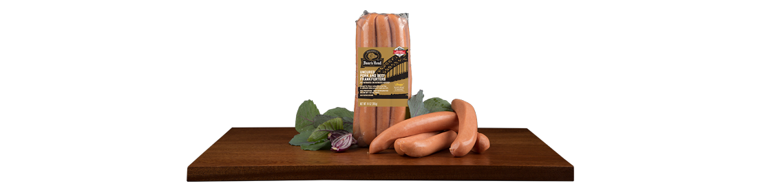 View of Uncured Pork & Beef Frankfurters (Natural Casing) Packaging