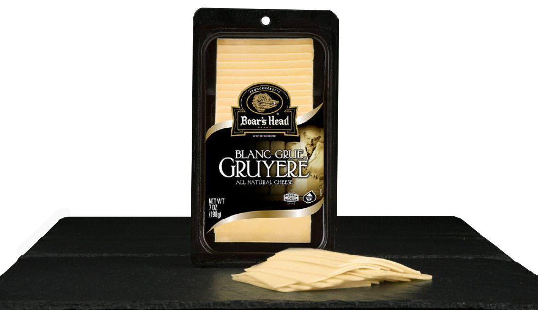 View of Blanc Grue® Gruyere Cheese Packaging
